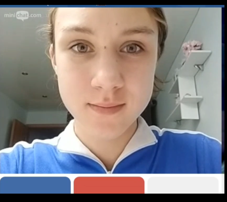 young blonde white girl showing herself on camera thumbnail